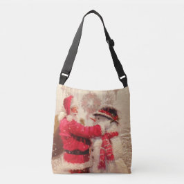  kerstman met Snowman Crossbody Tas
