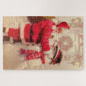  kerstman met Snowman | FEESTDAGEN Legpuzzel (Horizontaal)