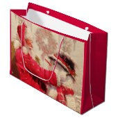  kerstman met Snowman Groot Cadeauzakje (Voorkant Gekanteld)