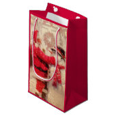  kerstman met Snowman Klein Cadeauzakje (Voorkant Gekanteld)