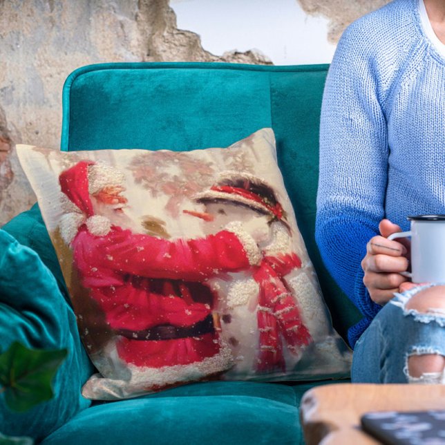 kerstman met Snowman Kussen (Creator heeft geüpload)