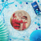  kerstman met Snowman Papieren Bordje (Feest)