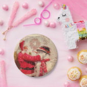  kerstman met Snowman Papieren Bordje (Feest)