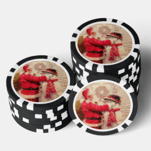  kerstman met Snowman Poker Chips