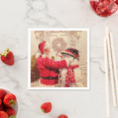 kerstman met Snowman Servet (Insitu)