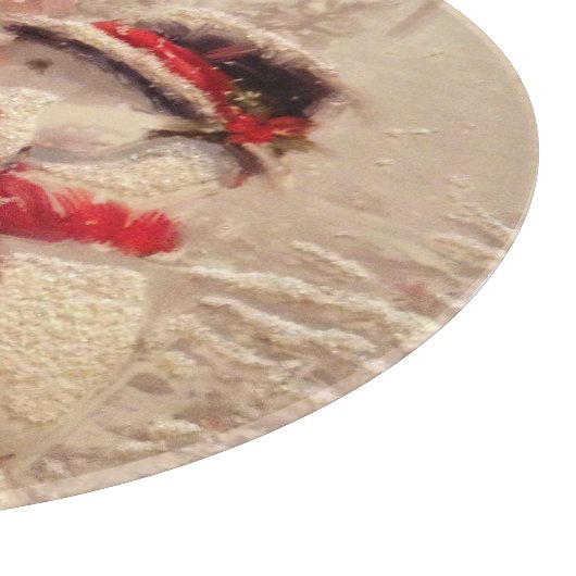  kerstman met Snowman Snijplank (Hoek)