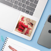 kerstman met Snowman Sticker (Laptop met iPhone)