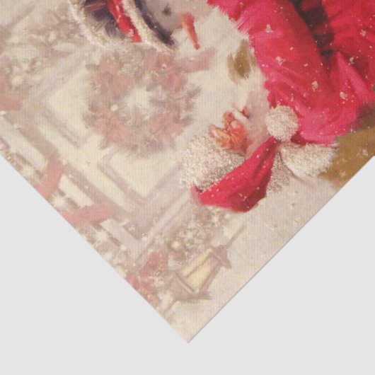  kerstman met Snowman Tissuepapier (Detail)