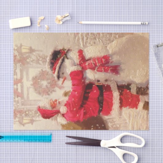  kerstman met Snowman Tissuepapier (Craft)