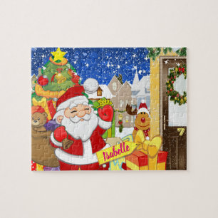 kerstman met speciale passie Jigzaag Puzzle Legpuzzel