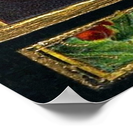  kerstman met speelgoed 3 poster (Hoek)