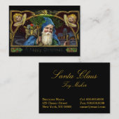 kerstman met speelgoed 3 visitekaartje (Voorkant / Achterkant)