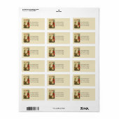 kerstman met speelgoed etiket (Full Sheet)