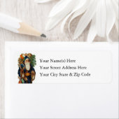 kerstman met speelgoed etiket (Insitu)