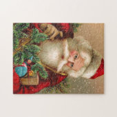 kerstman met speelgoed legpuzzel (Horizontaal)