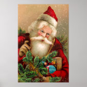  kerstman met speelgoed poster (Voorkant)