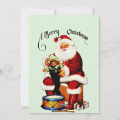 Kerstman Met Speelgoed Prettig Kerstfeest Feestdagenkaart (Achterkant)