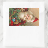  kerstman met speelgoed rechthoekige sticker (Tas)