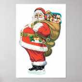  kerstman met speelgoedzak poster (Voorkant)
