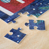 Kerstman met Stocking Legpuzzel (Zijkant)
