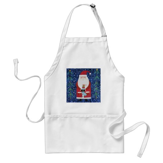 Kerstman met Stocking Standaard Schort (Voorkant)