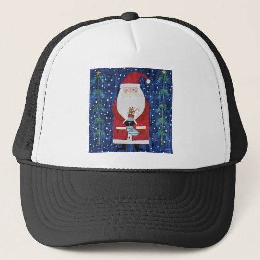 Kerstman met Stocking Trucker Pet (Voorkant)