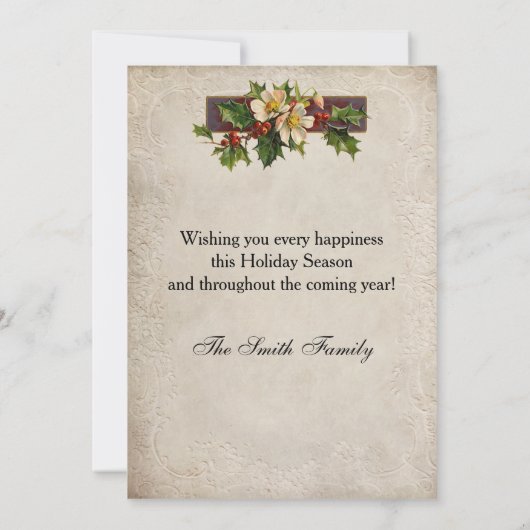 kerstman met tas van Cadeaus Feestdagenkaart (Achterkant)