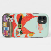 Kerstman met trein Case-Mate iPhone case (Achterkant (horizontaal))