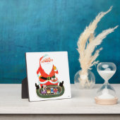 Kerstman met trein fotoplaat (Insitu)