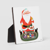 Kerstman met trein fotoplaat (Voorkant)