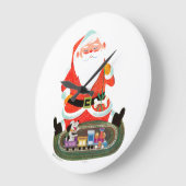 Kerstman met trein grote klok (Hoek)