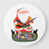 Kerstman met trein grote klok (Voorkant)