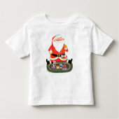 Kerstman met trein kinder shirts (Voorkant)