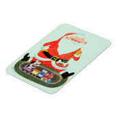 Kerstman met trein magneet (Linkerzijde)