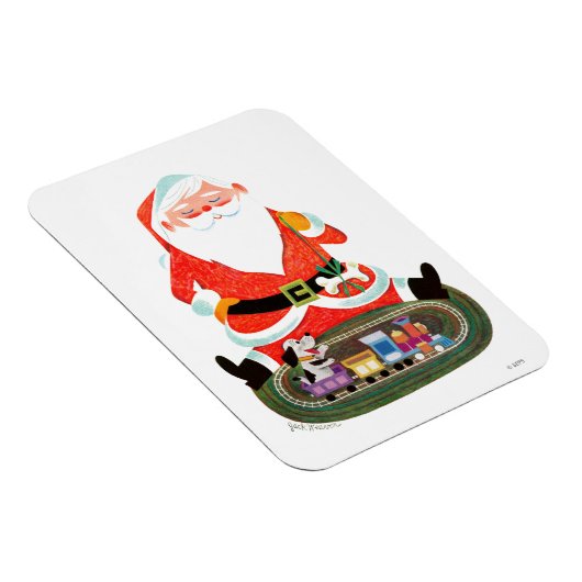 Kerstman met trein magneet (Rechterzijde)