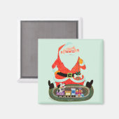 Kerstman met trein magneet (Voorkant / Achterkant)