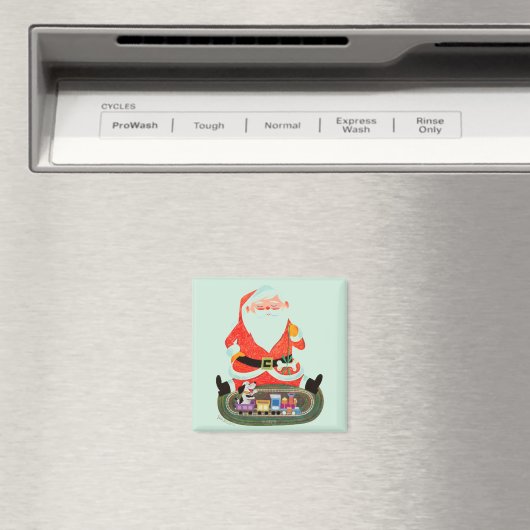 Kerstman met trein magneet (Insitu (Vaatwasser))