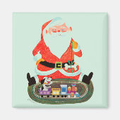 Kerstman met trein magneet (Voorkant)