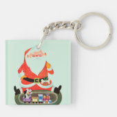 Kerstman met trein sleutelhanger (Achterkant)