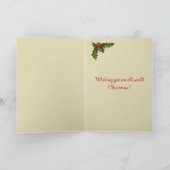 Kerstman met twee meisjes feestdagen kaart (Binnen)