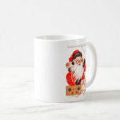  kerstman met uurradio koffiemok (Voorkant rechts)