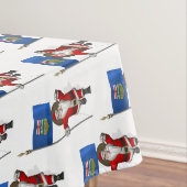 Kerstman met vaandel van Alberta Tafelkleed (Voorbeeld)