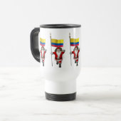 Kerstman met vaandel van Colombia Reisbeker (Voorkant links)