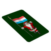Kerstman met vaandel van Luxemburg Magneet (Rechterzijde)