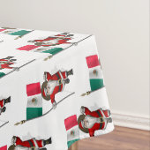 Kerstman met vaandel van Mexico Tafelkleed (Voorbeeld)
