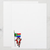Kerstman met vaandel van Zuid-Afrika (Voorkant / Achterkant)
