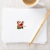  kerstman met vakantie cheer cadeau Label (Insitu)