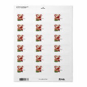  kerstman met vakantie cheer cadeau Label (Full Sheet)