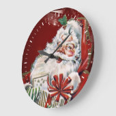  kerstman met veel cadeautjes grote klok (Hoek)