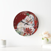  kerstman met veel cadeautjes grote klok (Huis)